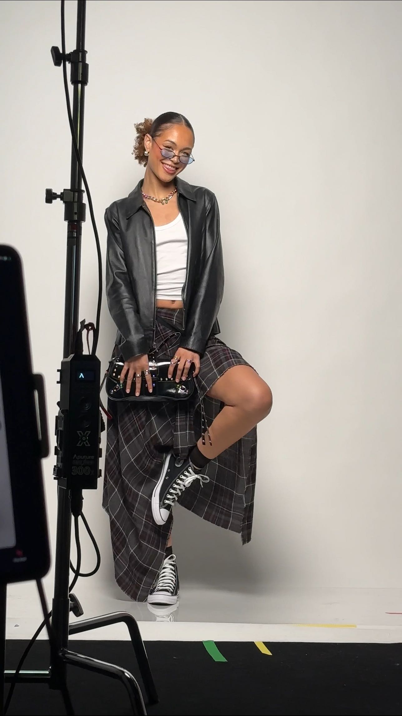 Instagram post by @devynwinkler for Journeys. Caption reads: I had so much fun on set for this....