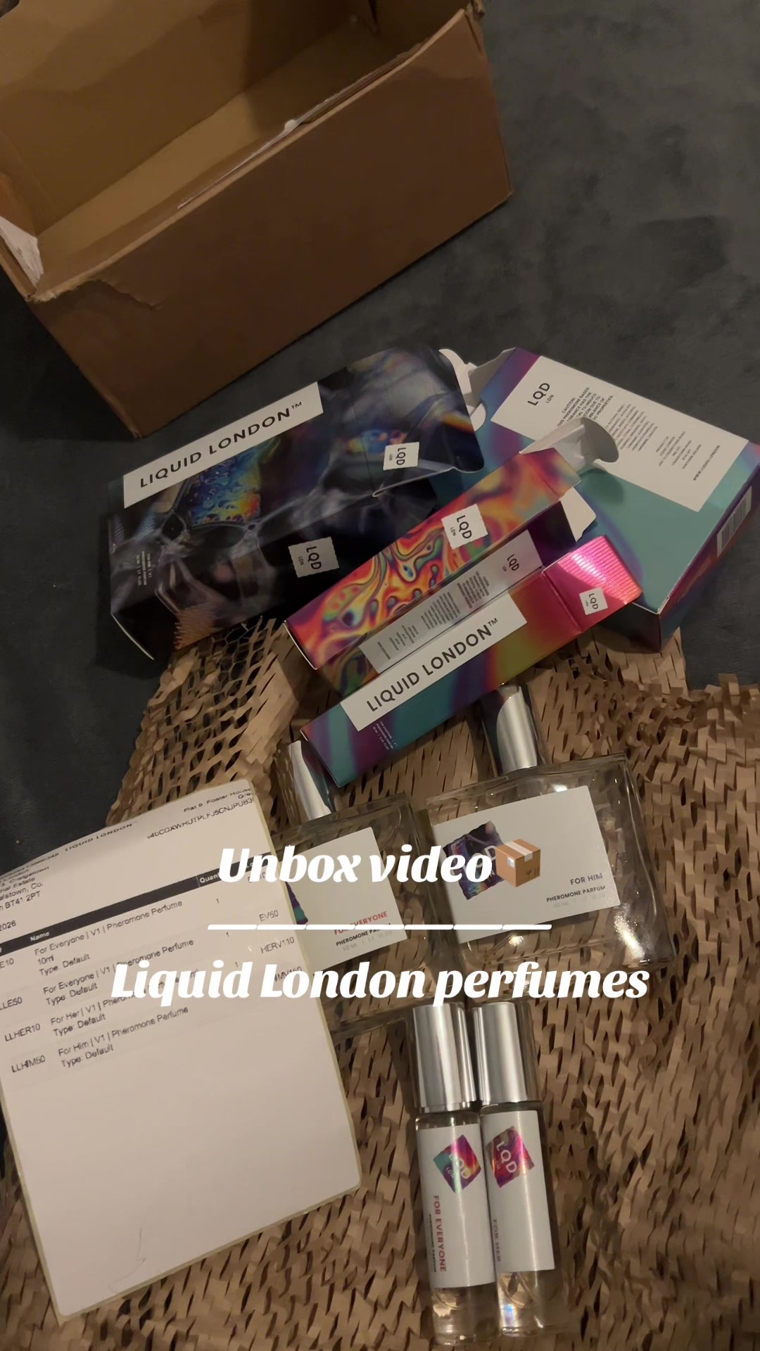 TikTok post by @alysha.ag for Liquid London. Caption reads: @liquid.london my every day scents😍😍| #fyp....