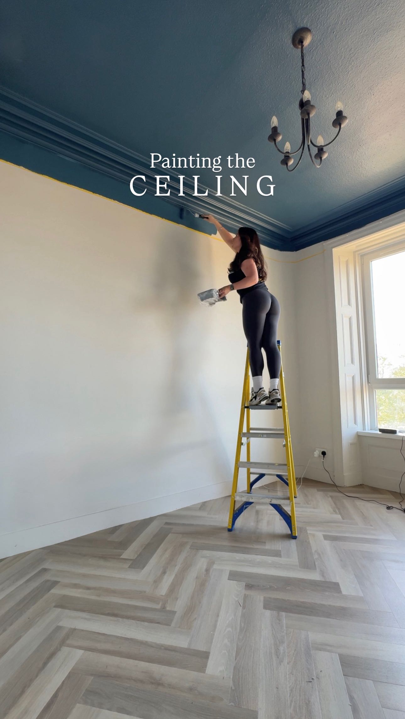 Instagram post by @renovate_with_emma for Stabila. Caption reads: Another day, another bold ceiling! 🫡

Ad The last....