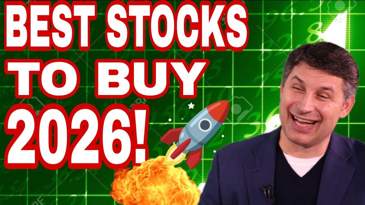 YouTube post by @informedtradez for Robinhood. Caption reads: BEST STOCKS TO BUY FOR 2026!! MASSIVE UPSIDE!? TOP....