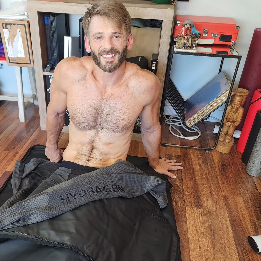 Instagram post by @brock_gradyy for Hydragun. Caption reads: [...] my sauna use to my home, thanks to....