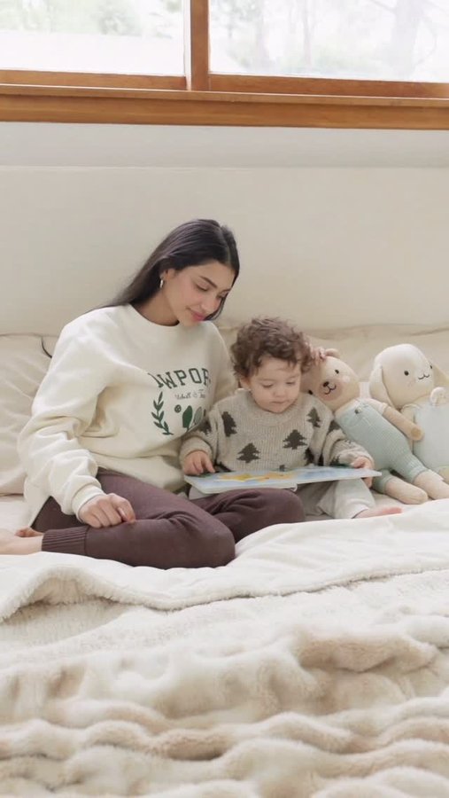 Instagram post by @alannapanday for Bedsure Home. Caption reads: Bedroom reset for the winter! 🤍

We just got the....