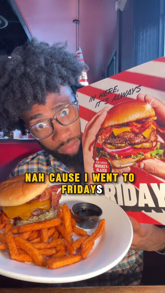 Instagram post by @ebneats for TGI Fridays. Caption reads: Would you try the new menu at @tgifridays....