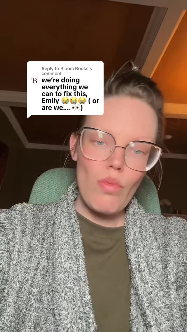 Instagram post by @itsemilymcintire for Bloom Books. Caption reads: Ok @read_bloom but then why did more get leaked....