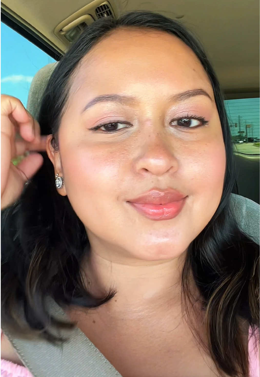 TikTok post by @celyrecs for Kara Beauty. Caption reads: [...] for everyday wear 😍 shade: lowkey @Kara....
