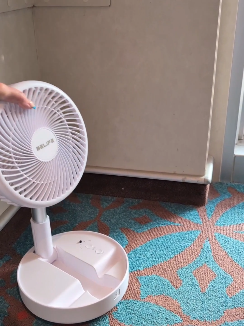 TikTok post by @drvictory99 for Belife Clean. Caption reads: [...] so much better with my portable fan #@Belife....