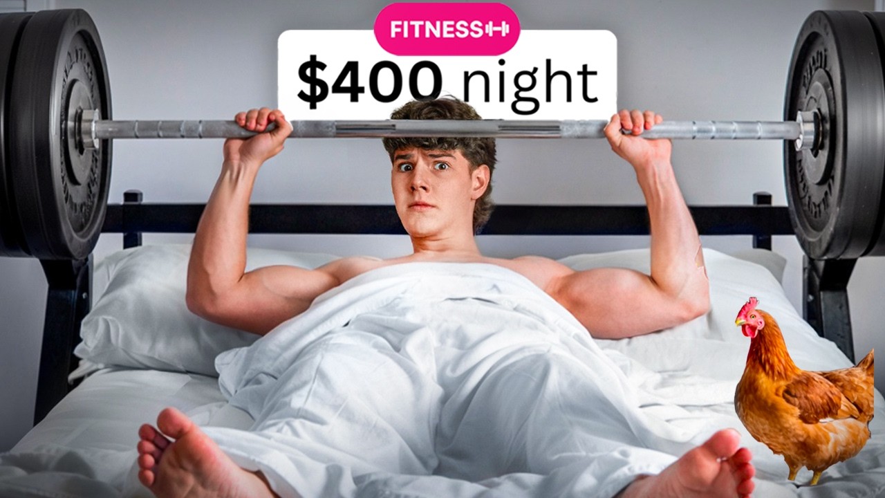 YouTube post by @caseykellyfit for RP Strength. Caption reads: I Stayed at World’s Fittest Airbnb.