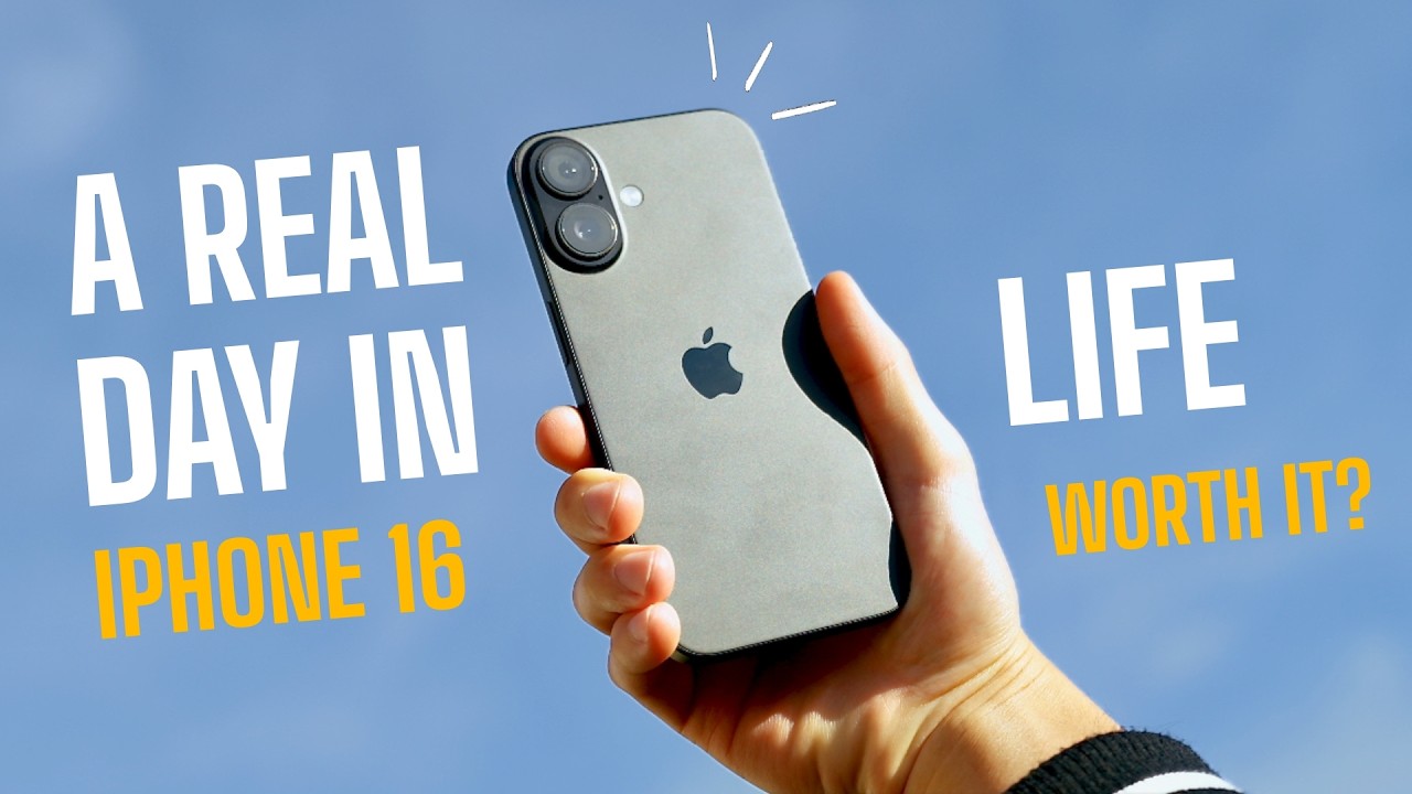 YouTube post by @Upwards._ for Audiio. Caption reads: iPhone 16! - A Real Day in The Life.