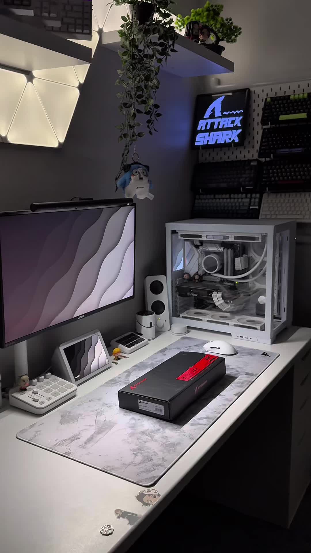 TikTok post by @fxt9 for Attack Shark. Caption reads: [...] keyboard  X65 HE 🤍 - - thanks @ATTACK SHARK....