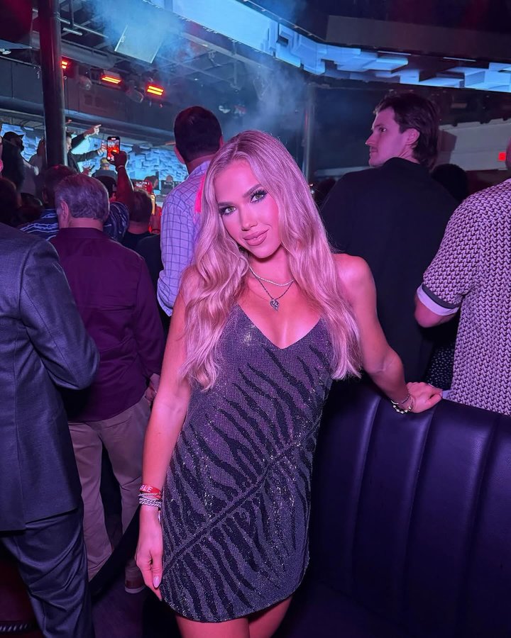 Instagram post by @graciehunt for MAXIM. Caption reads: Guess who just decided to join us for our Big Game....