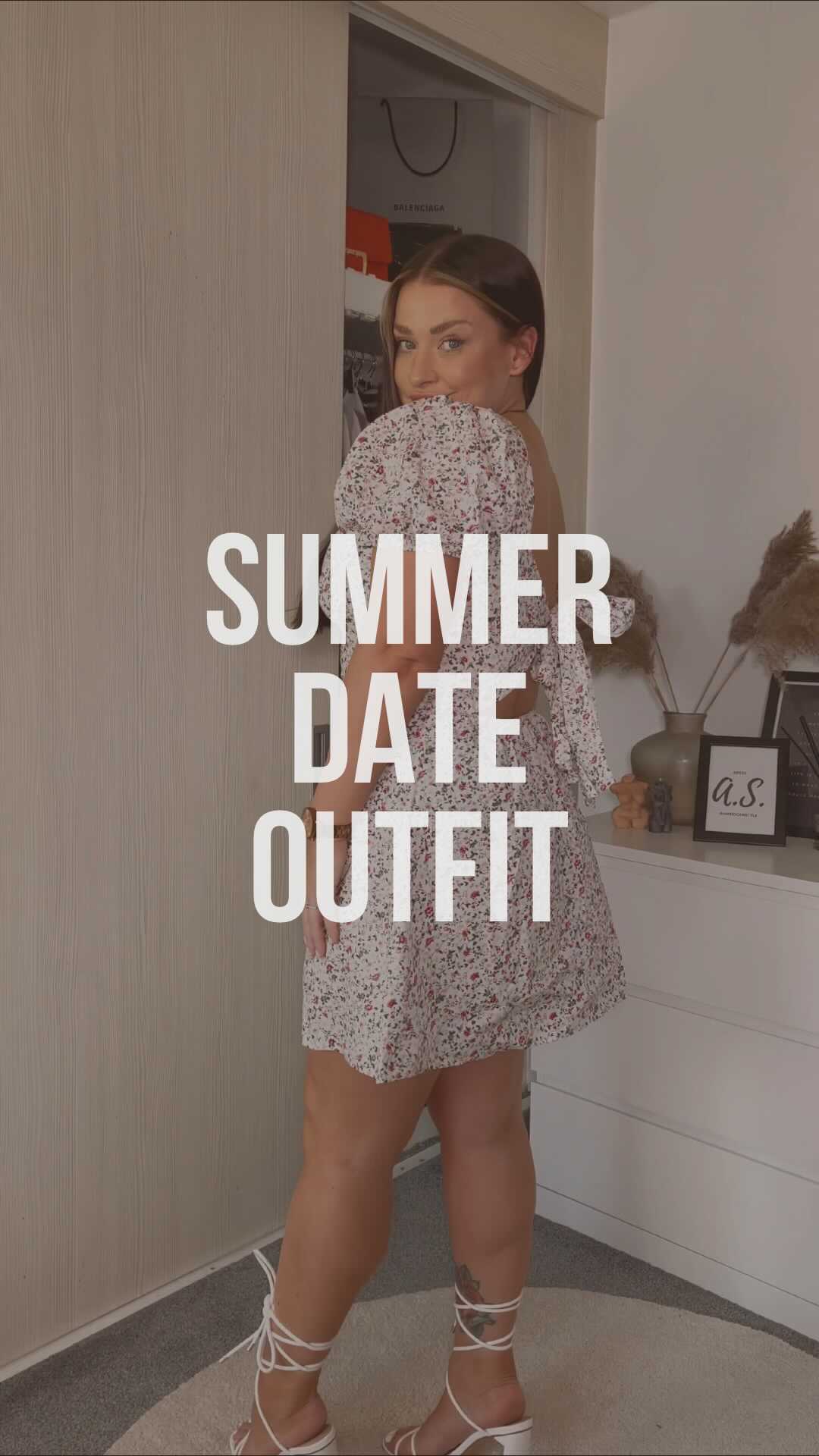 Instagram post by @emilylucyrajch for ISAWITFIRST. Caption reads: ✨GRWM for summer date, night or day! This dress is....