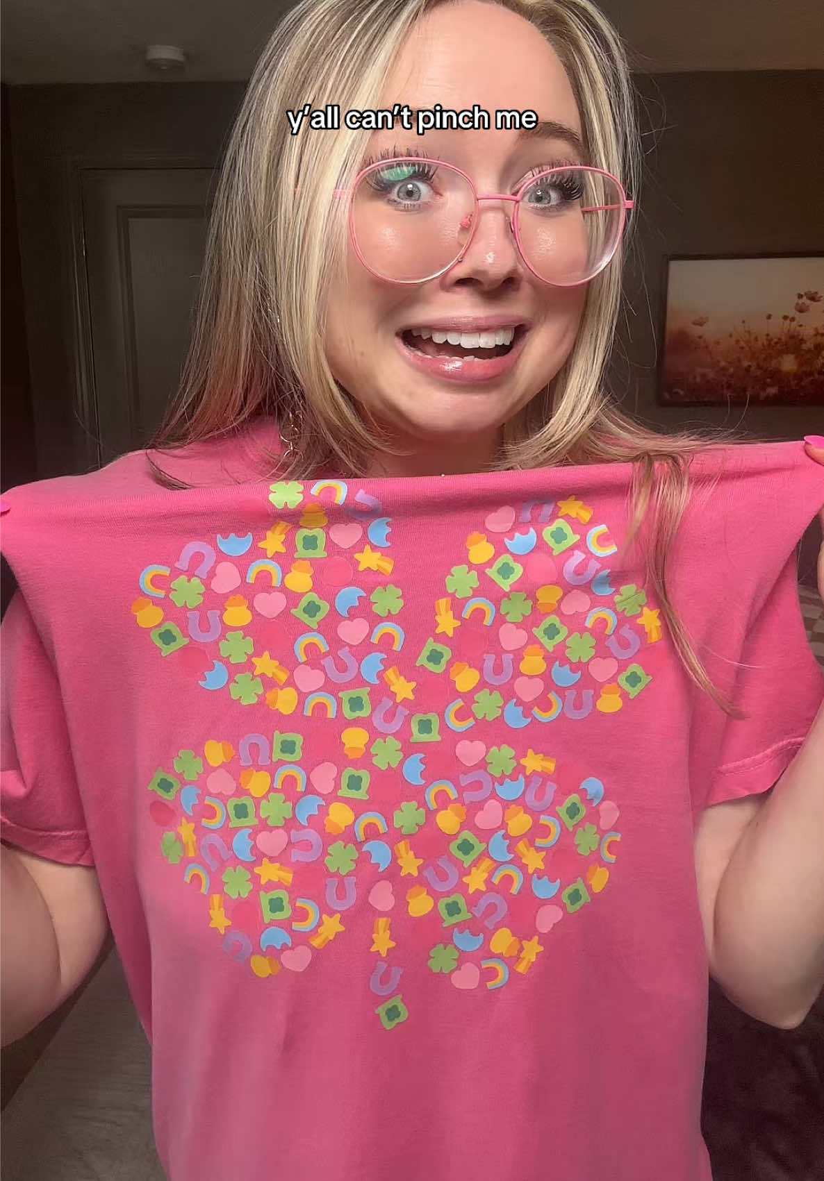 TikTok post by @therusticrosebud for Refinery Number One. Caption reads: [...] #stpatricksdayoutfit #pinkgirly @Refinery....
