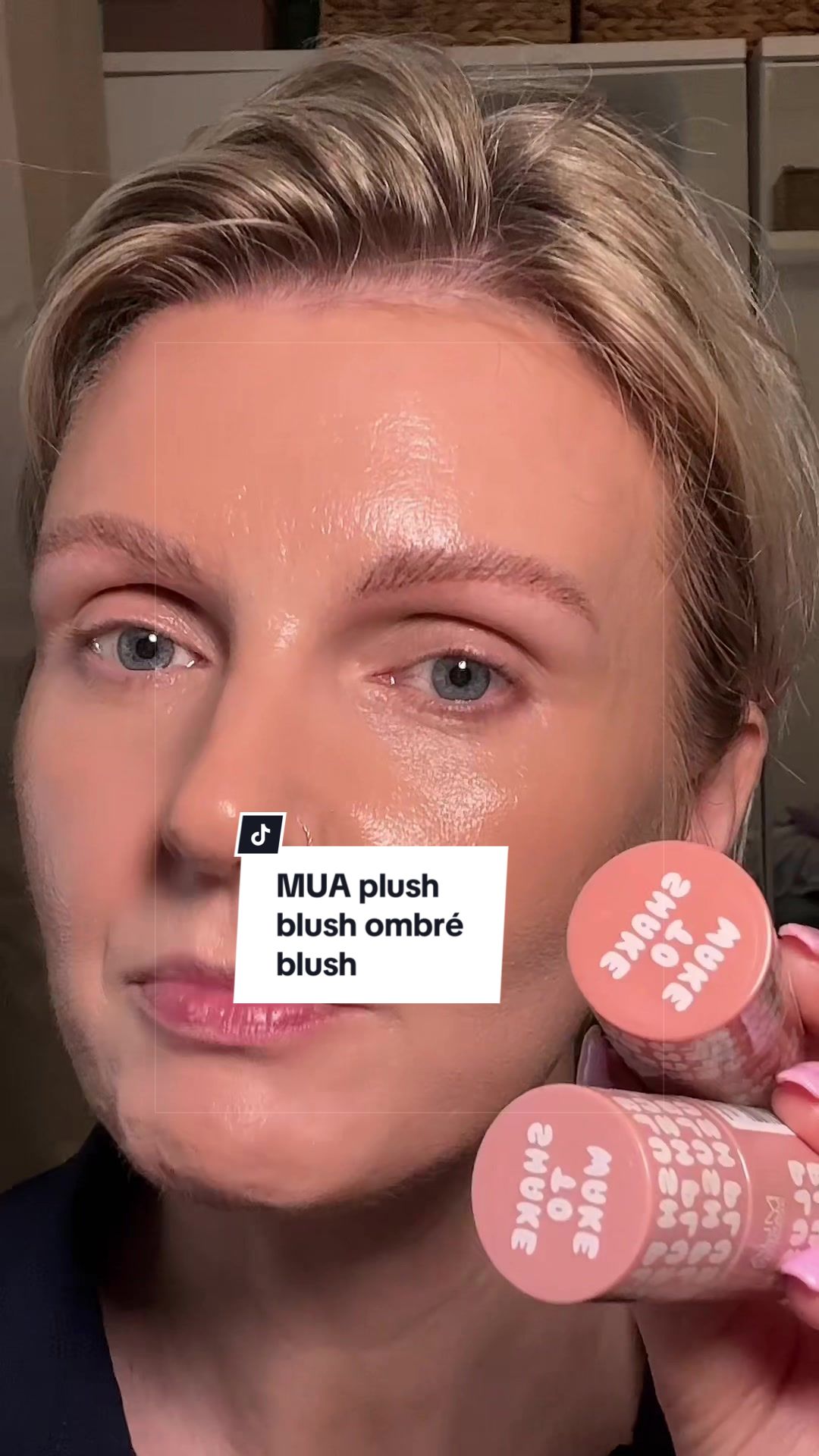 TikTok post by @40slifelou for MUA Cosmetics Maroc. Caption reads: Love a bit of ombré #makeup #blush #blusher @MUA....