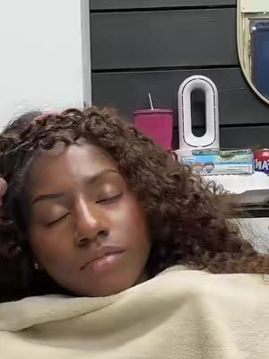 TikTok post by @makaya.kior for Mamushow Hair Store. Caption reads: Trying #chocolatebrownhair for the first time and....