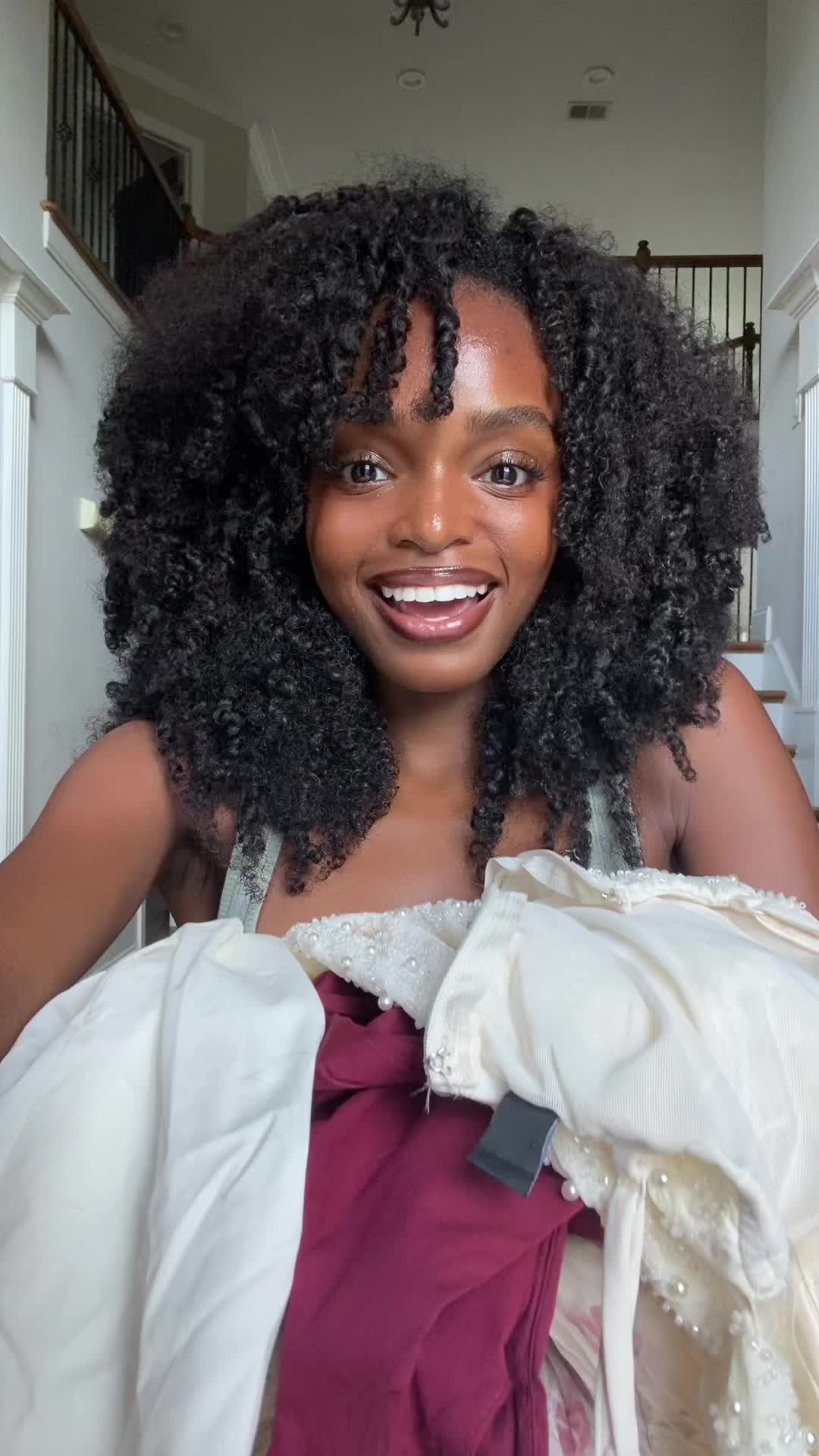 TikTok post by @chelseasvanity for Windsor Store. Caption reads: The dress with the most votes will be worn to hoco....