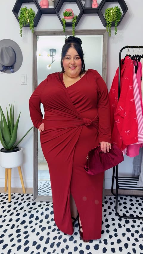 Instagram post by @curvy_chronicles for ELOQUII. Caption reads: [...] a BANG. Feeling like 🔥🔥🔥 in this @eloquii....