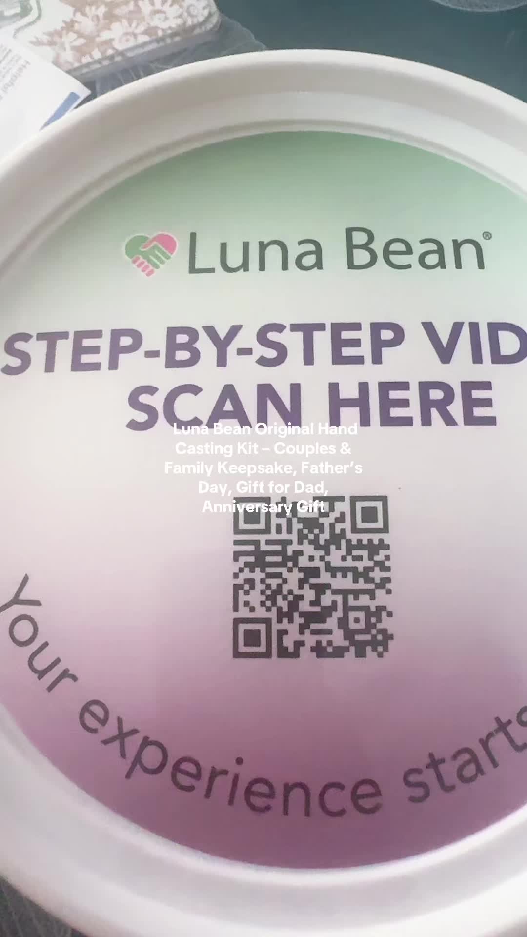 TikTok post by @kinglife1191 for Luna Bean. Caption reads: Luna Bean Original Hand Casting Kit – Couples &....