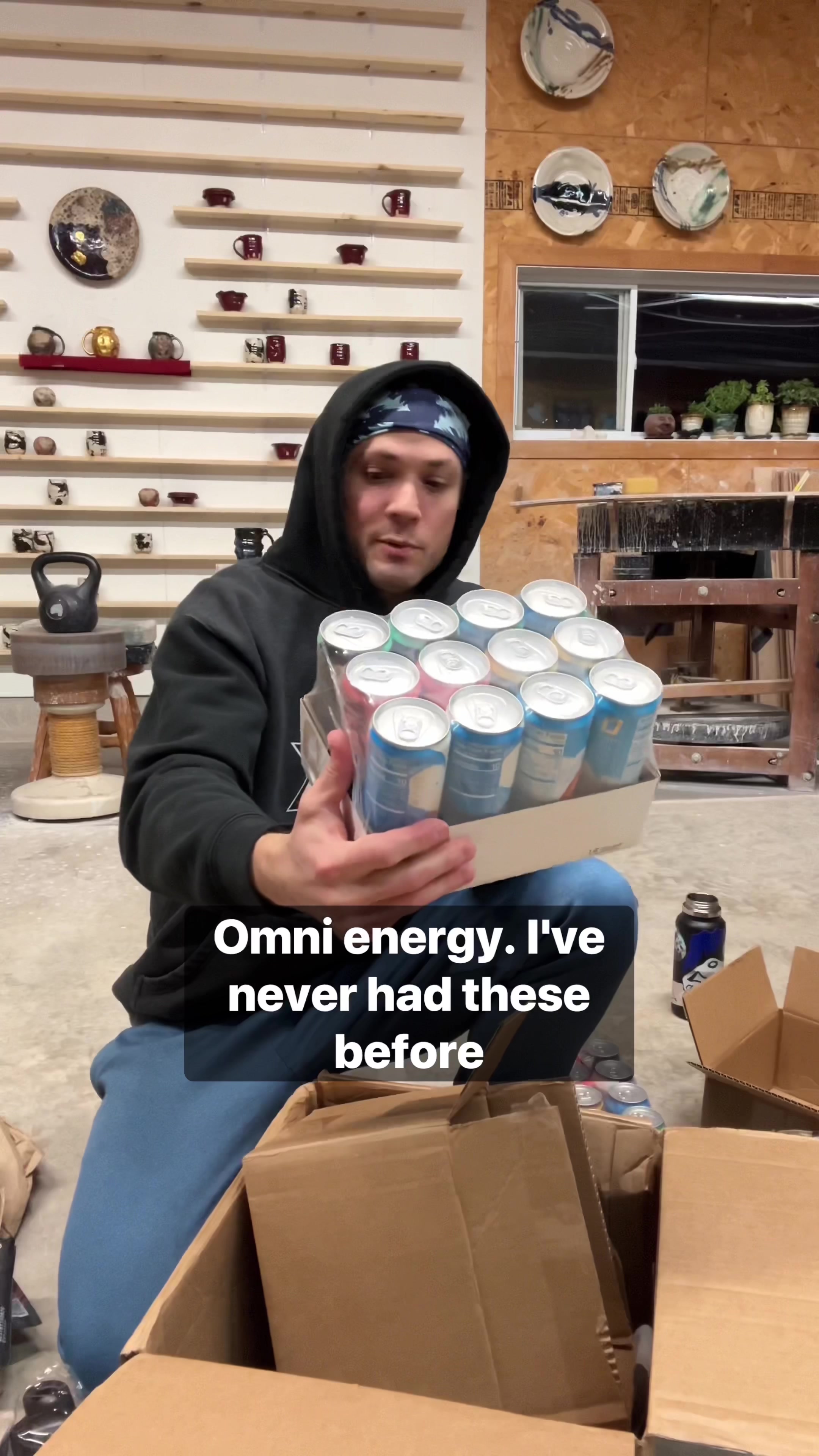 TikTok post by @cherricopottery for Steel Supplements. Caption reads: [...] you @Jason huh @Omni Energy Drink @Steel....