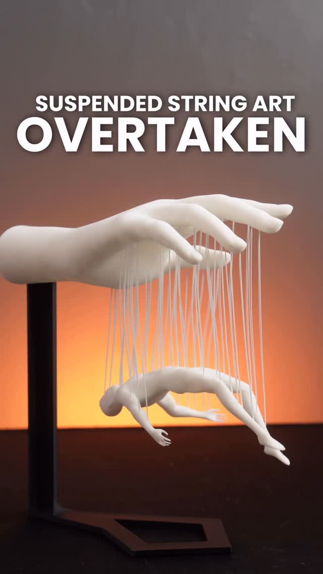 Instagram post by @stan.3dprints for Creality. Caption reads: 3D Printed Suspended String Art:....