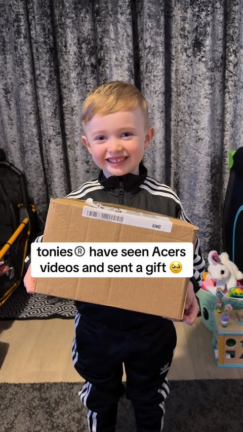 Instagram post by @daddylmg for tonies. Caption reads: @tonies_uk saw Acer’s videos and wanted to send....
