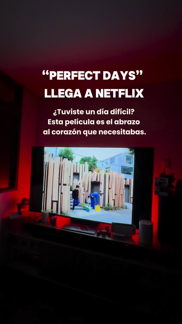 Instagram post by @cinecropsia for Sonos. Caption reads: El 1 al 10 cuánto le dan a “Perfect Days “....