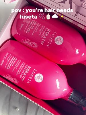 TikTok post by @ugcbyyhibuh._1 for Luseta Beauty. Caption reads: [...] you’re hair needs haircare! 🫧❤️ @Luseta....
