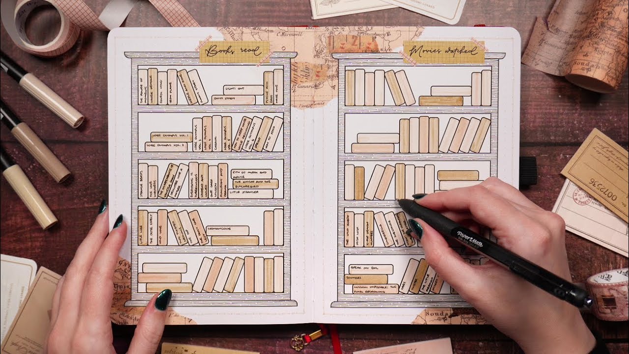 YouTube post by @JashiiCorrin for The Washi Tape Shop. Caption reads: Making a Reading Journal I'll ACTUALLY Keep Up....