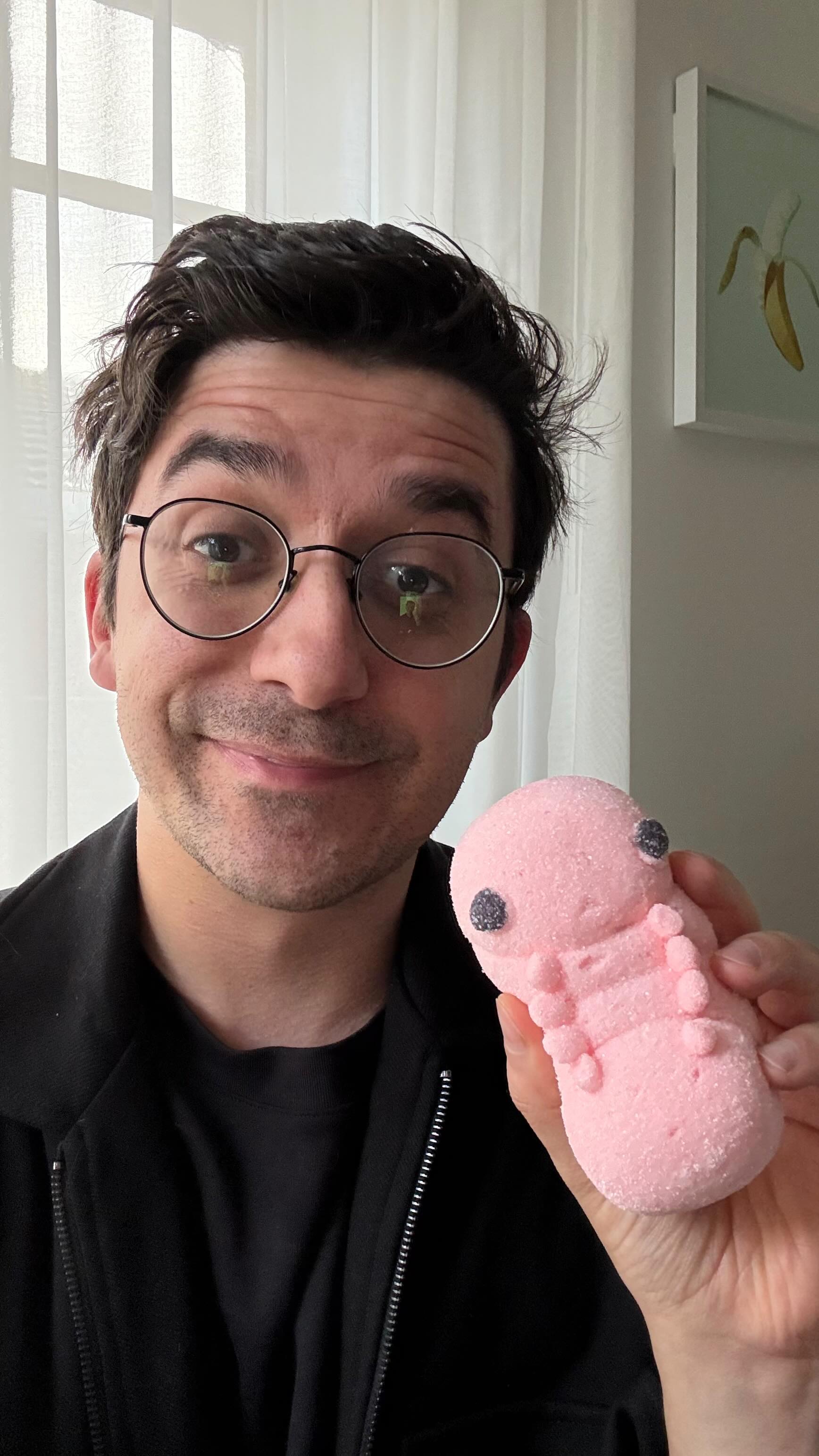 Instagram post by @shannongrixti for Playstation. Caption reads: The Death Stranding 2 Cryptobiote marshmallow is....