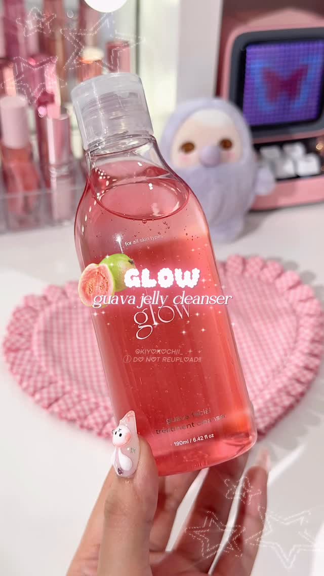 Instagram post by @kiyokochii_ for GLOW. Caption reads: @glowishere guava facial treatment cleanser! [...].