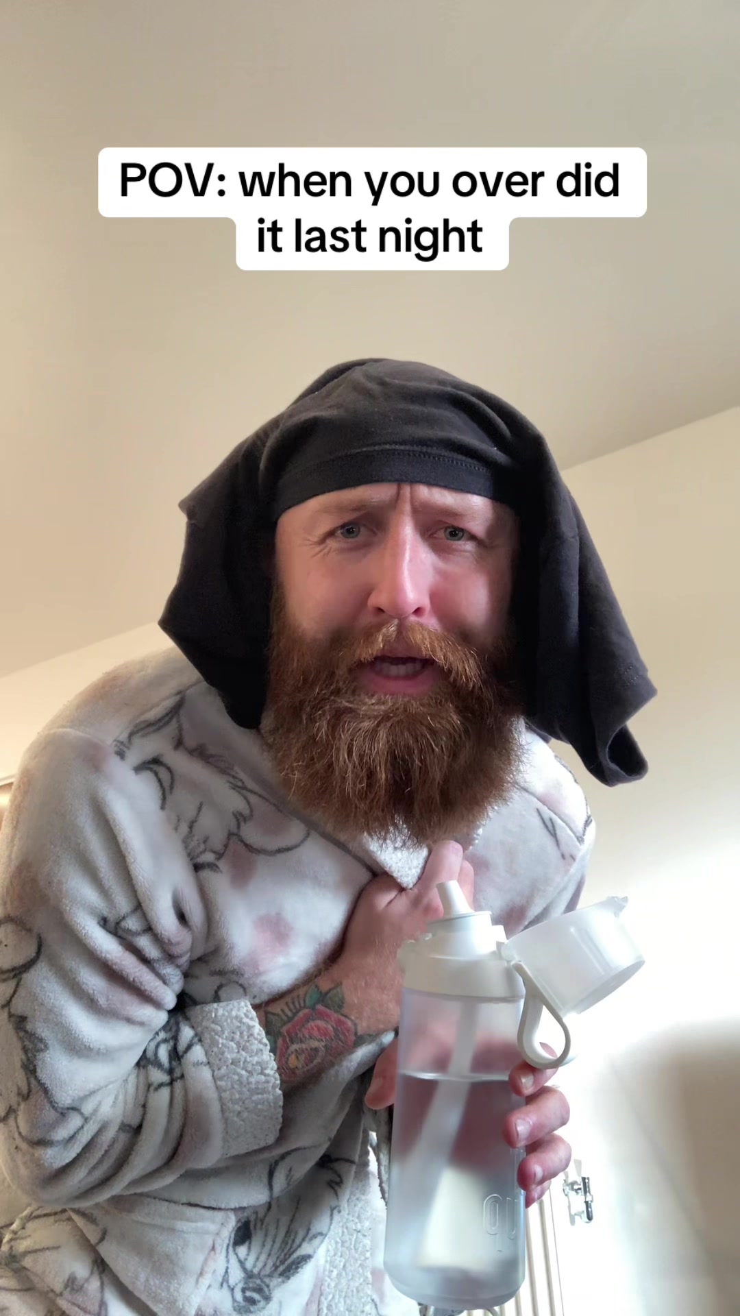 TikTok post by @billy978 for air up. Caption reads: When you over do it on a night out @airup ad.