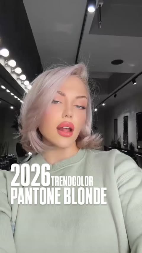 Instagram post by @enyadres for Wella Professionals. Caption reads: Trend Color 2026 #pantonehair #color....