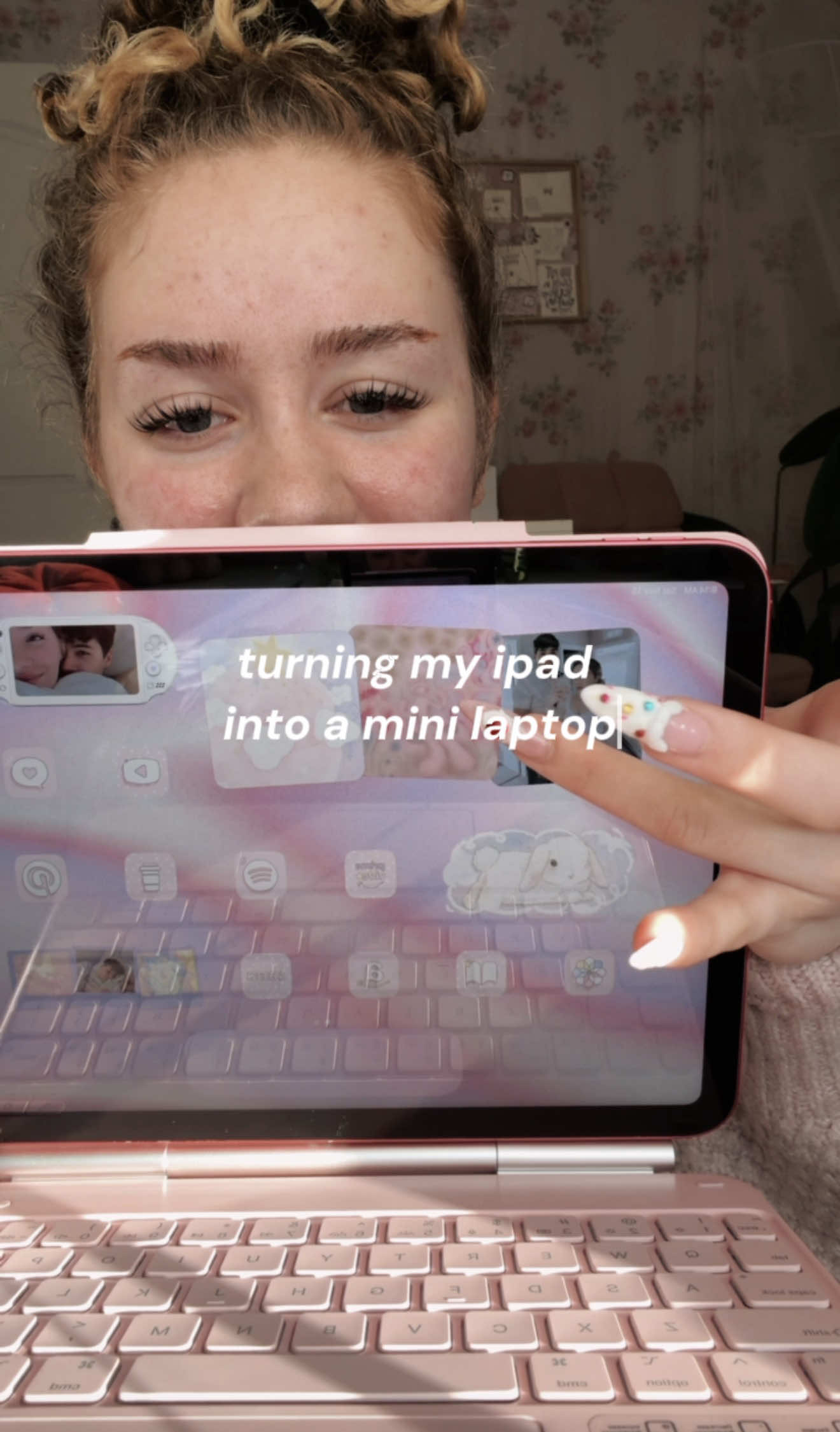 TikTok post by @khloegracee for Typecase. Caption reads: i’m so in love with the color too 🥹💖@Typecase....