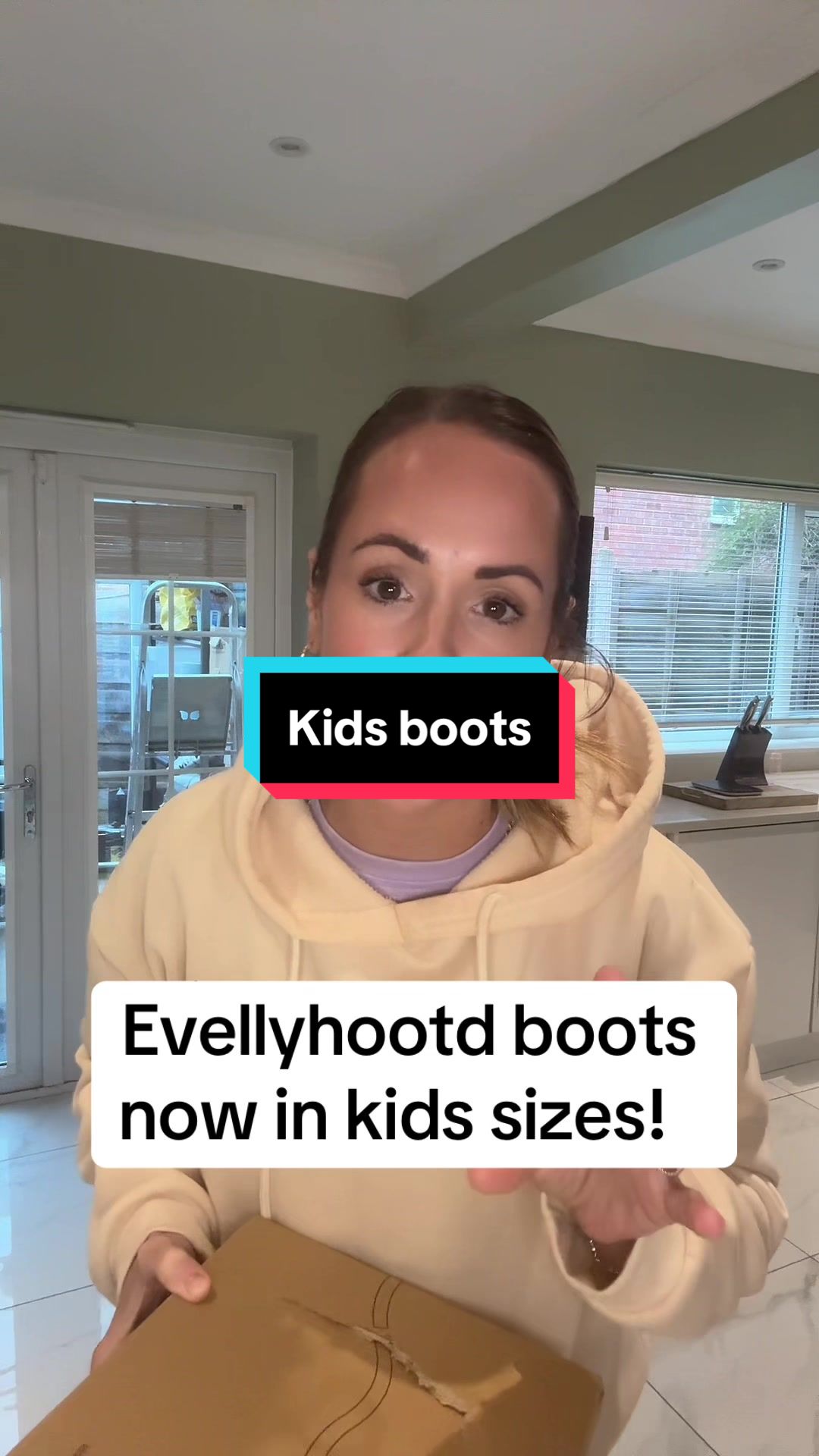 TikTok post by @nicolabattyofficial for evellyhootd. Caption reads: I LOVE Evellyhootd shoes & now they’re available....