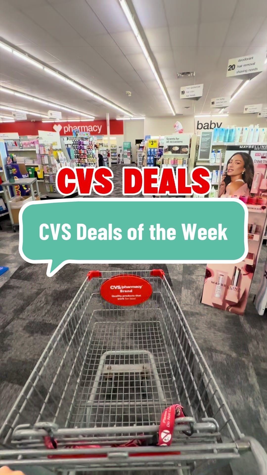 TikTok post by @torisaves for CVS. Caption reads: The deals at @CVS Pharmacy are GOOD this week 🥵....