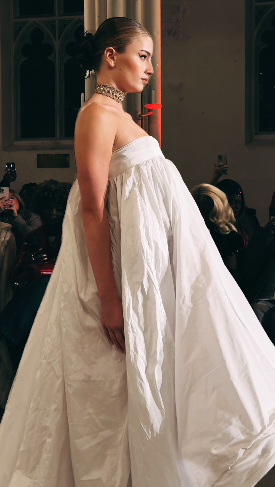 Instagram post by @iqraaqadirkhan for London Fashion Week. Caption reads: [...] some amazing designer....