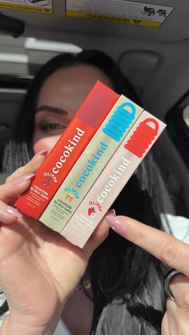 Instagram post by @kristynhoffman for Cocokind. Caption reads: @cocokind x @drinkolipop lippies coming 2/1 at....