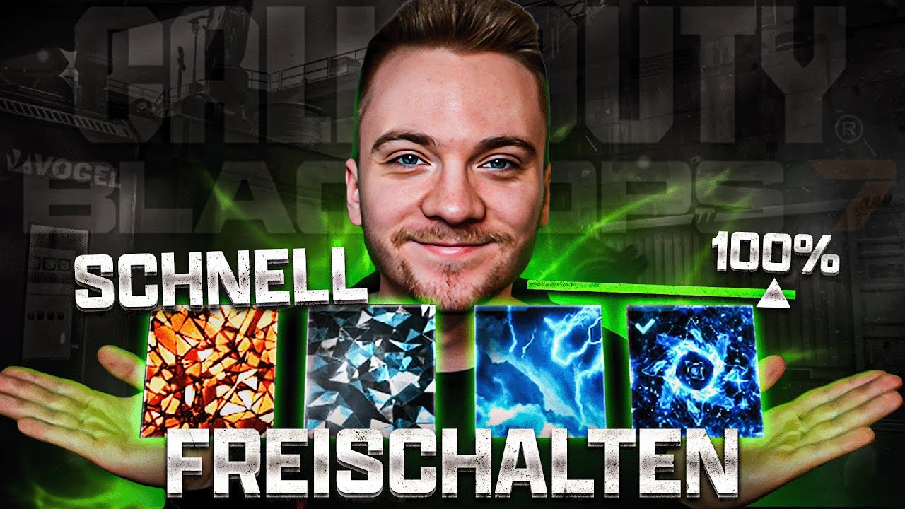 YouTube post by @V1nKubWZ for SNOCKS. Caption reads: UNLOCK ALL CAMOUFLAGES IN BLACK OPS 7! (Fastest....