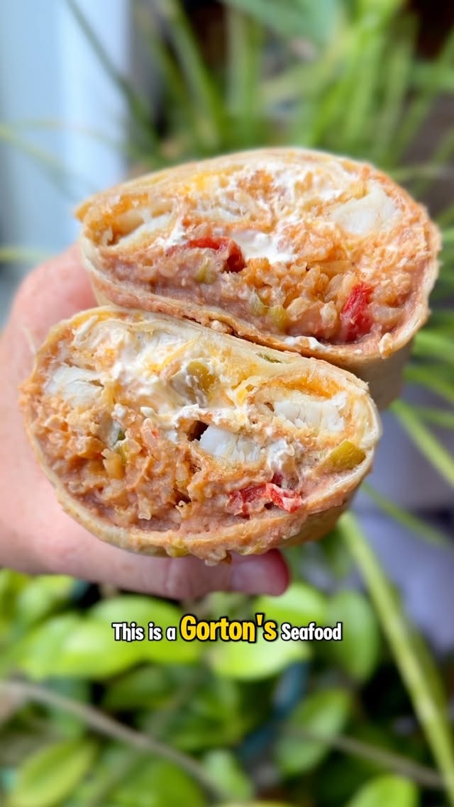 Instagram post by @heyseanely for Gorton's. Caption reads: I made Fish Stick Burritos with @gortonsseafood’s....