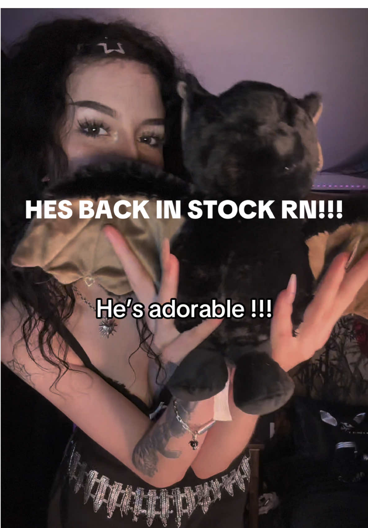 TikTok post by @daddysdeaddolly for Warmies. Caption reads: [...] HIM BEFORE HES GONE AGAIN HES ADORBS !....