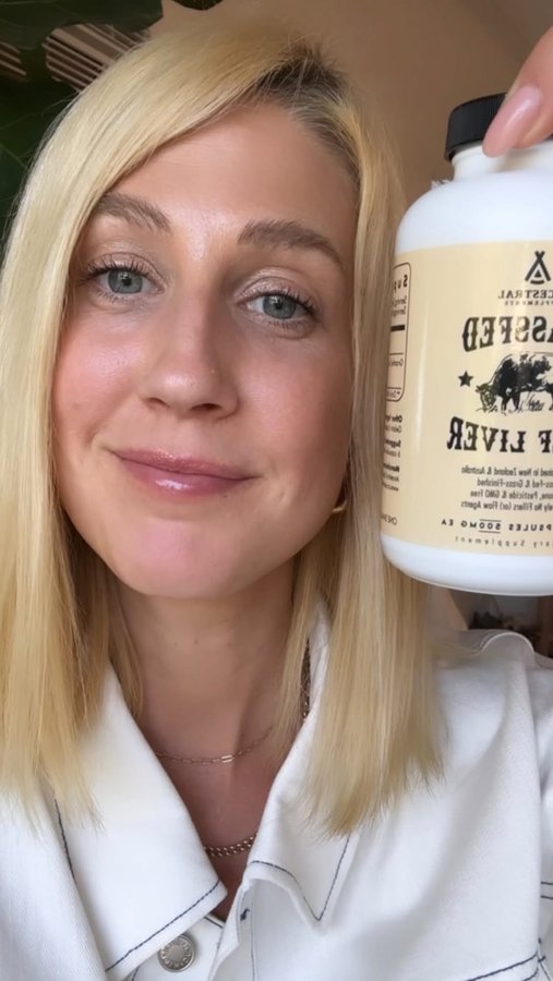 Instagram post by @realfoodology for Ancestral Supplements. Caption reads: [...] copper, iron, Vitamin k2 I love....