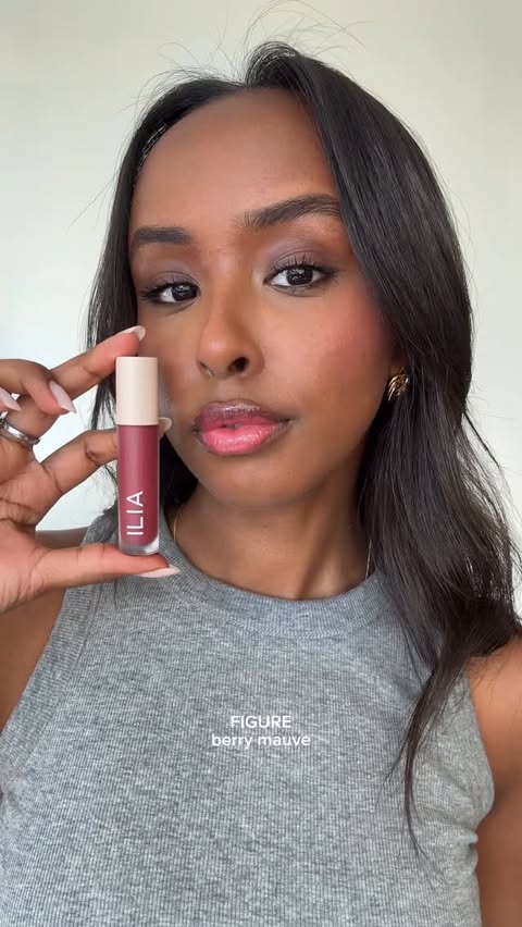 Instagram post by @emanosmann for ILIA Beauty. Caption reads: Which shade is your favorite: Clay, Figure, or....