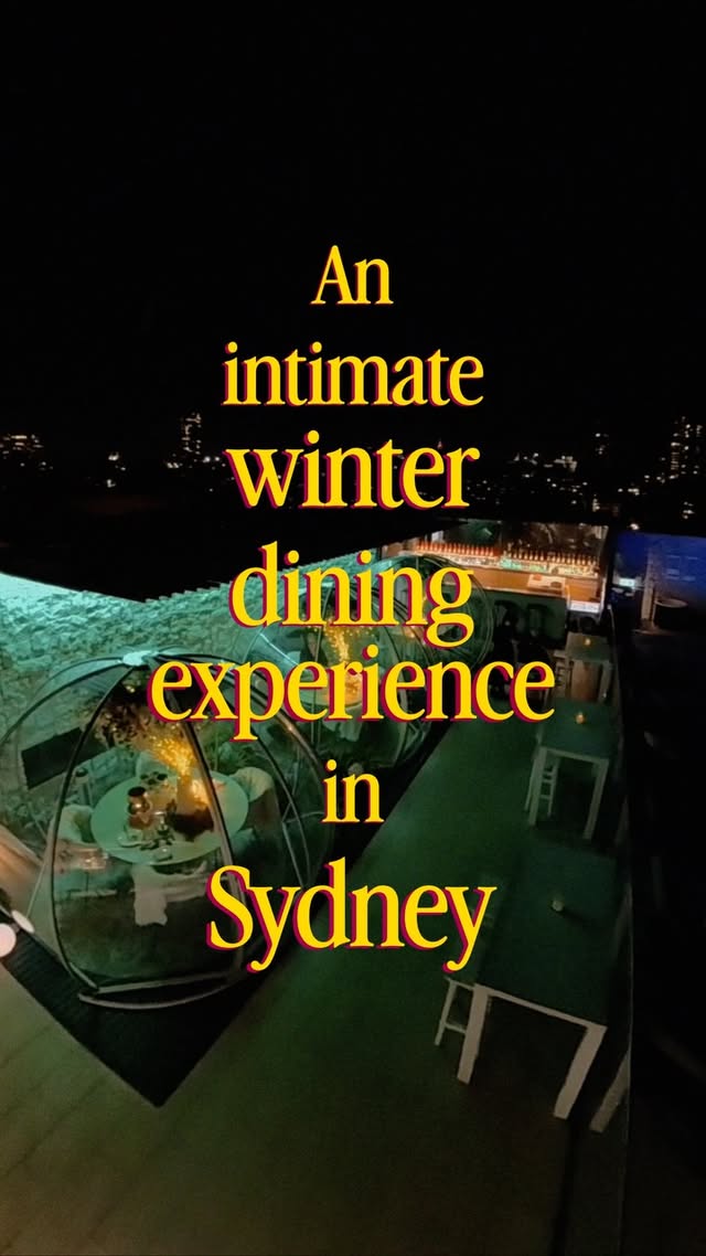 Instagram post by @sydneychronicles for InterContinental. Caption reads: [...] a private heated rooftop dome at....