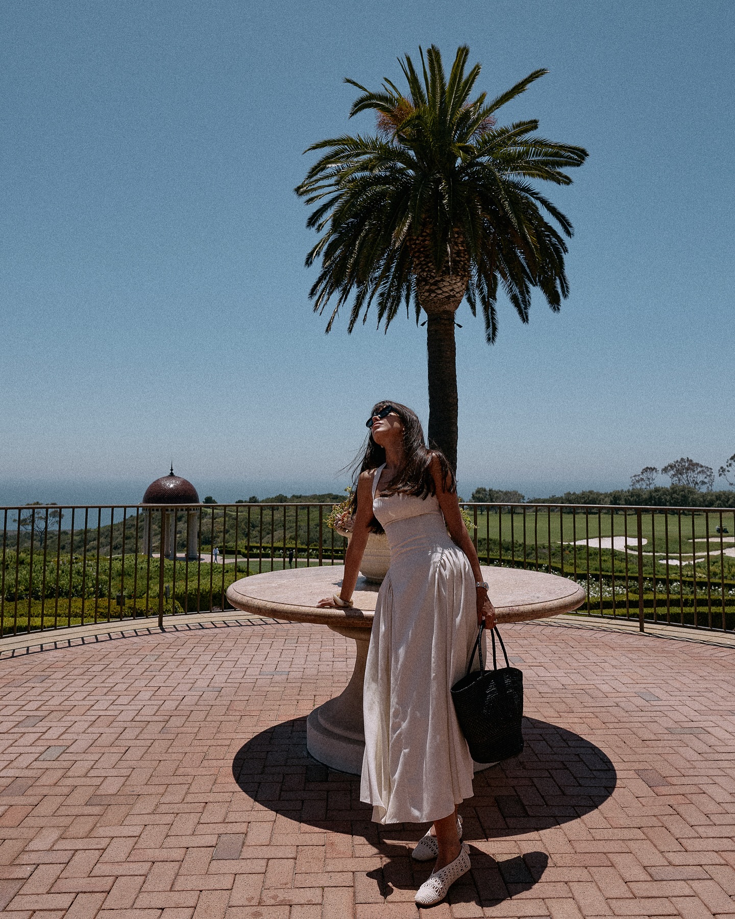 Instagram post by @annabellefleur for Marriott Bonvoy. Caption reads: #MarriottPartner Back where the views and vibes....