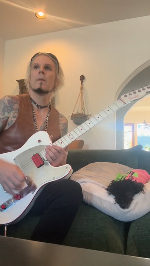 Instagram post by @john5official for Fender. Caption reads: It’s 82° here in Los Angeles and I’m sitting here....