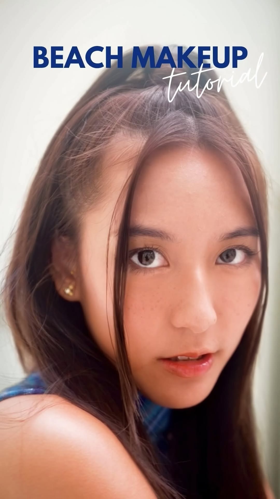 Instagram post by @pompamworld for LAZADA.co.th. Caption reads: Beach look makeup 🌴✨🌊 ที่แป๋มใช้ทุกชิ้น....