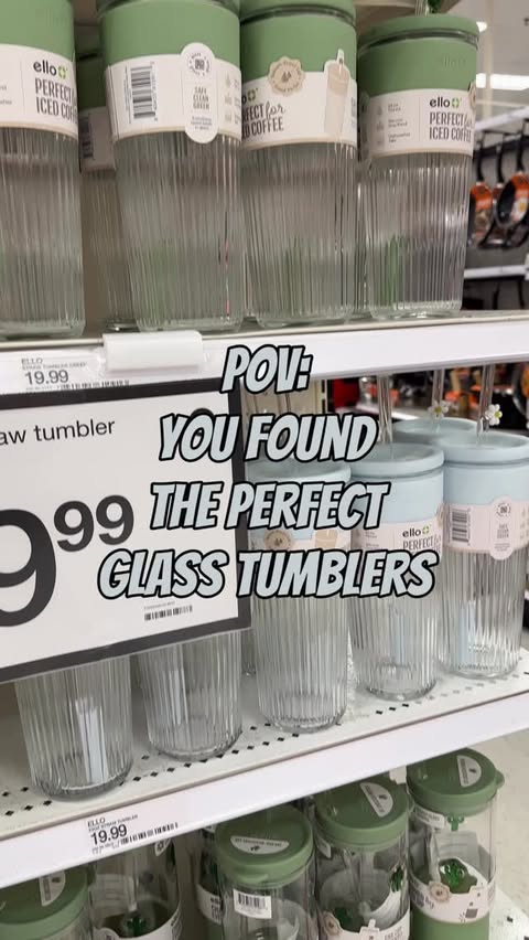 Instagram post by @targetpursuit for Ello Products. Caption reads: [...] + comment TUMBLERS 🥤 Excuse me....