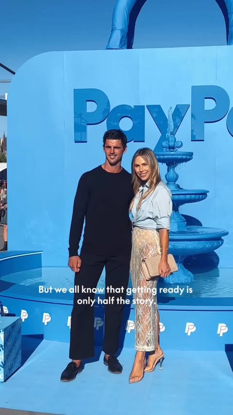 Instagram post by @alpendlebury for PayPal. Caption reads: Arriving in glam at @paypalau MFF versus the usual....