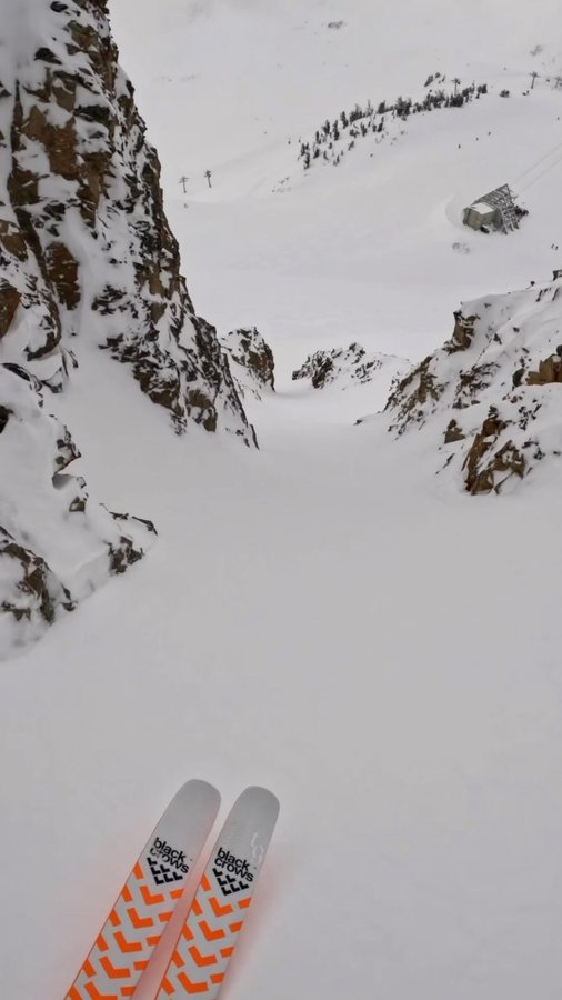 Instagram post by @_tg____ for Dbjourney. Caption reads: AWWC #blackcrows #bigsky 

This video is being....