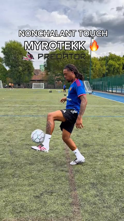 Instagram post by @liljr_ltd for adidas Football. Caption reads: NONCHALANT CHALLENGE WITH adidas 🔥....