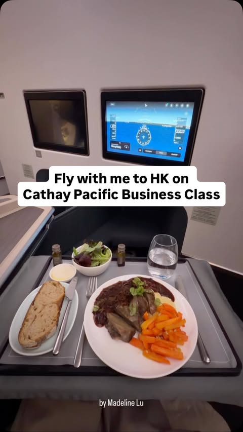 Instagram post by @lumadeline for Cathay Pacific. Caption reads: [...] with me to Hong Kong on @cathaypacific....